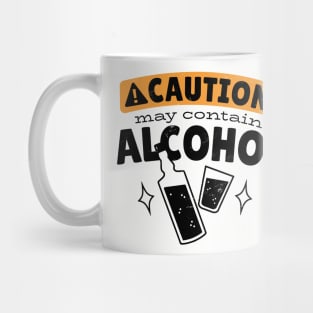 Caution may contain alcohol beer lover tee Mug